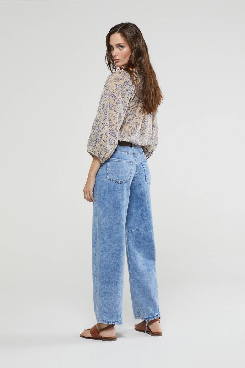 ottod'Ame Cotton shirt with balloon sleeves Novità
