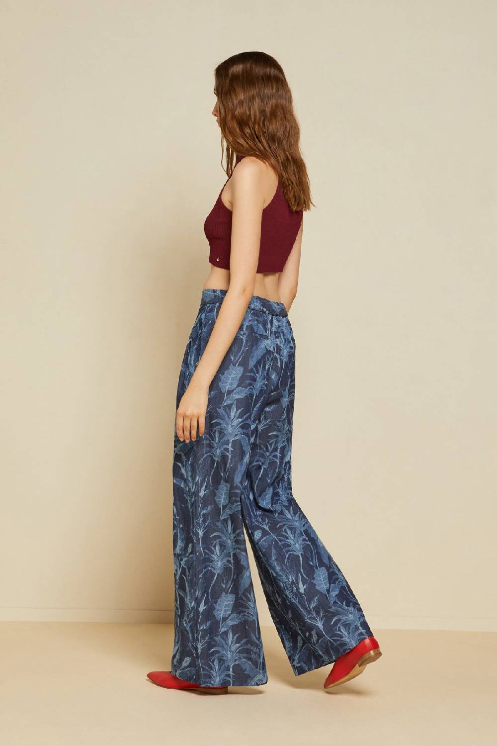 ottod'Ame Cotton palazzo trousers Liquidazione