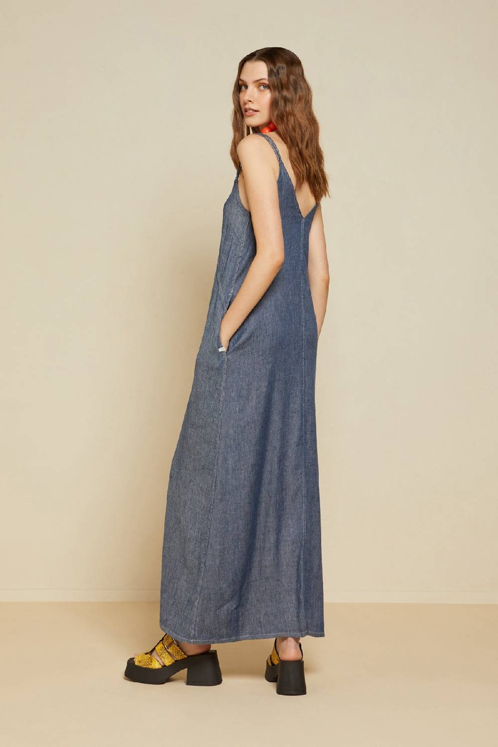ottod'Ame Linen blend long dress Online