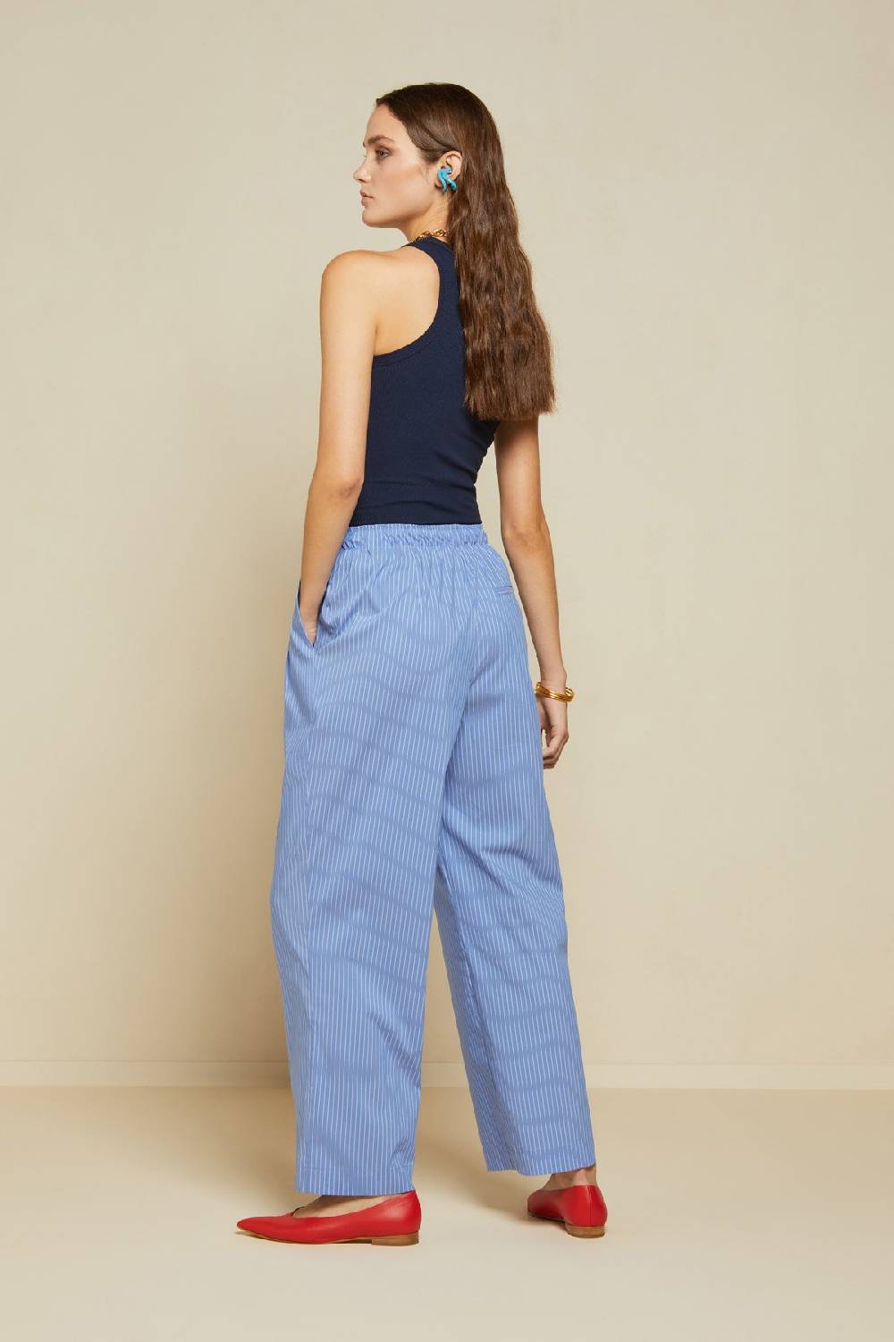 ottod'Ame Palazzo trousers with elastic at the waist Outlet
