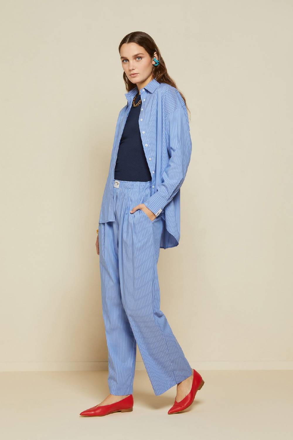 ottod'Ame Palazzo trousers with elastic at the waist Outlet