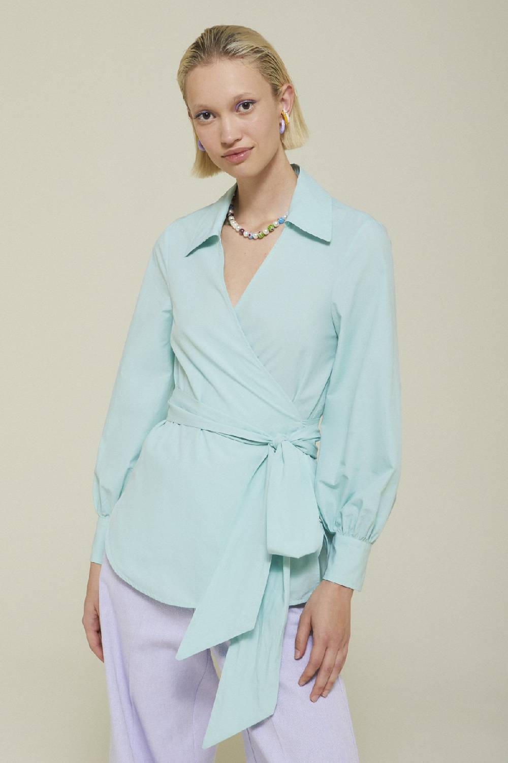ottod'Ame Poplin sweater with sash Offerte