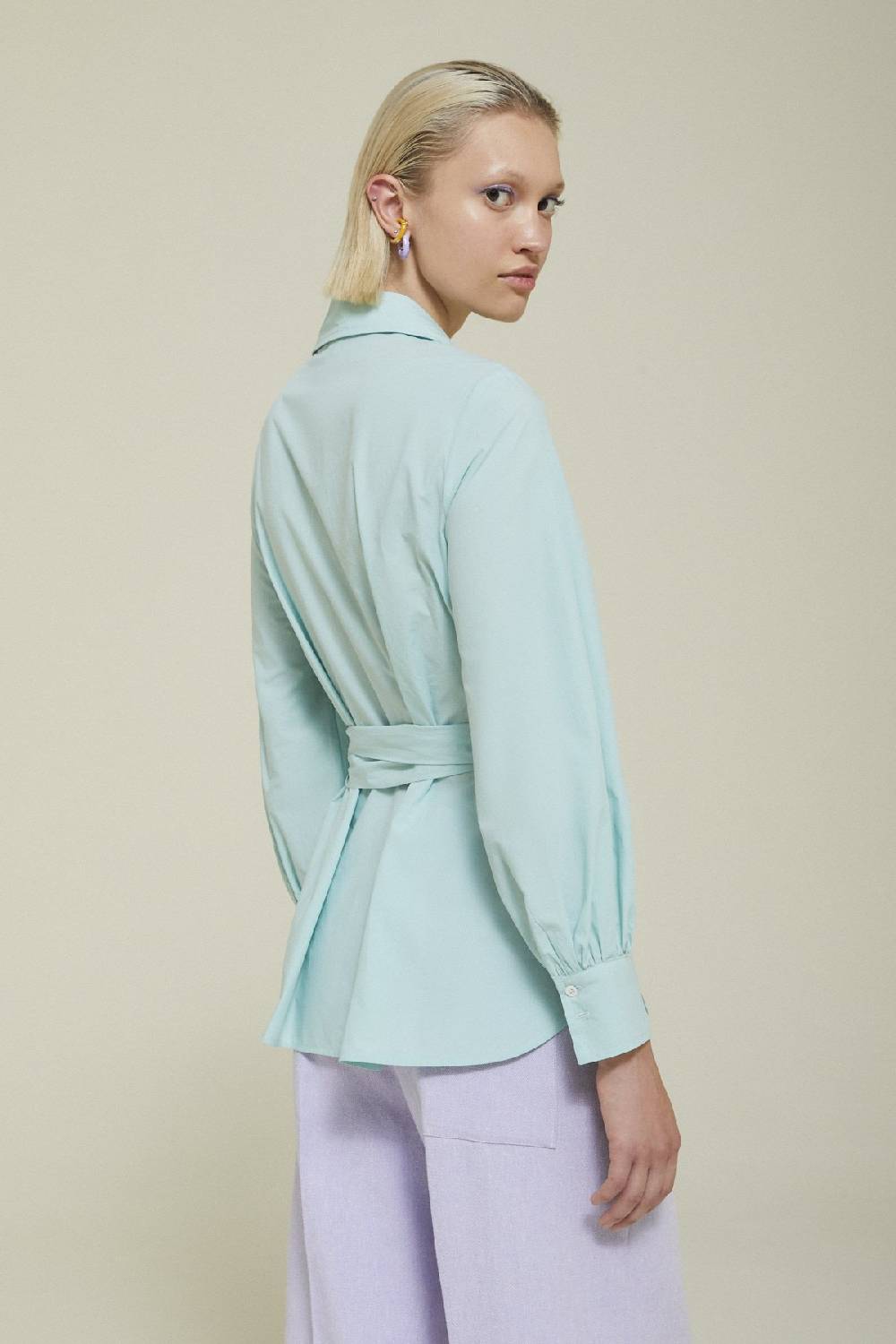 ottod'Ame Poplin sweater with sash Offerte
