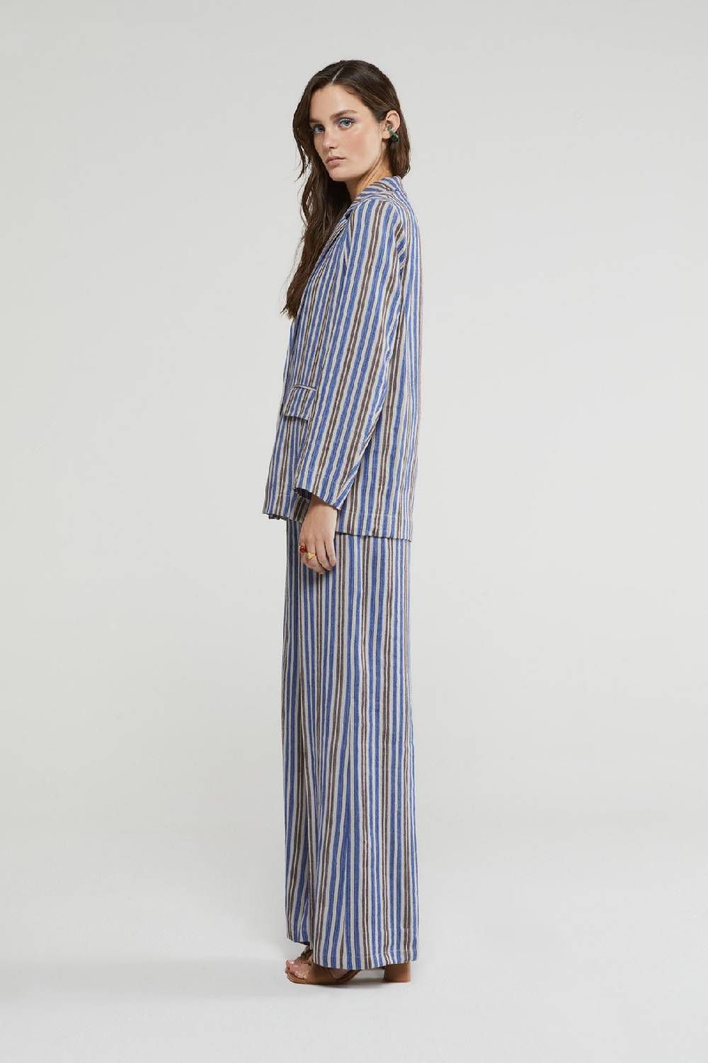 ottod'Ame Linen blend palazzo trousers Sconto