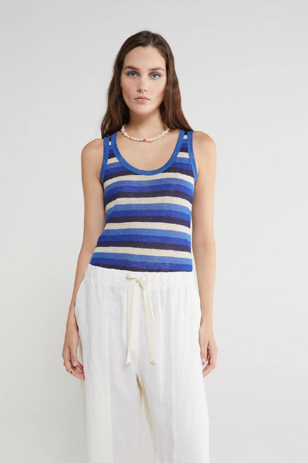 ottod'Ame Linen tank top In Vendita