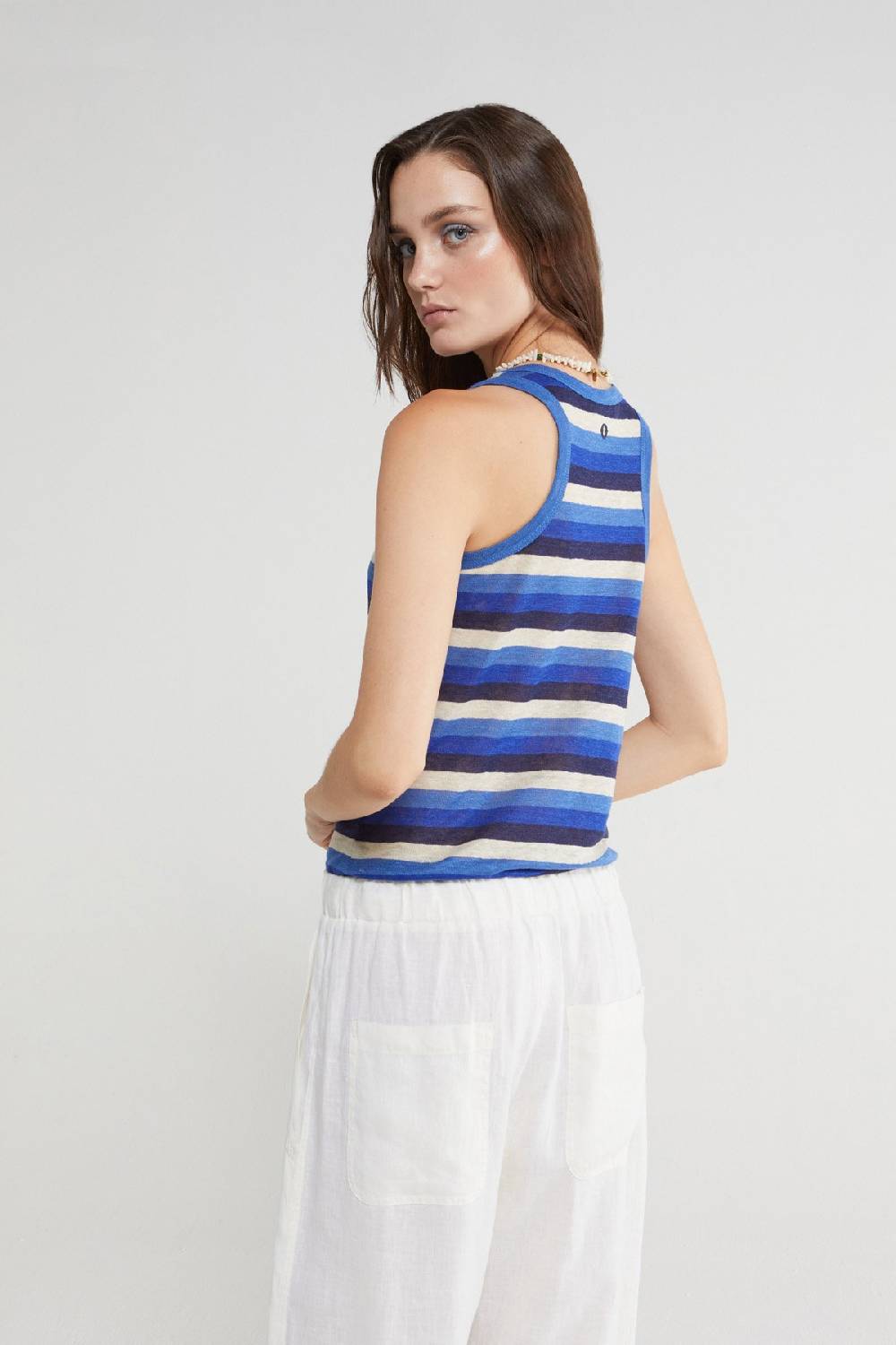 ottod'Ame Linen tank top In Vendita