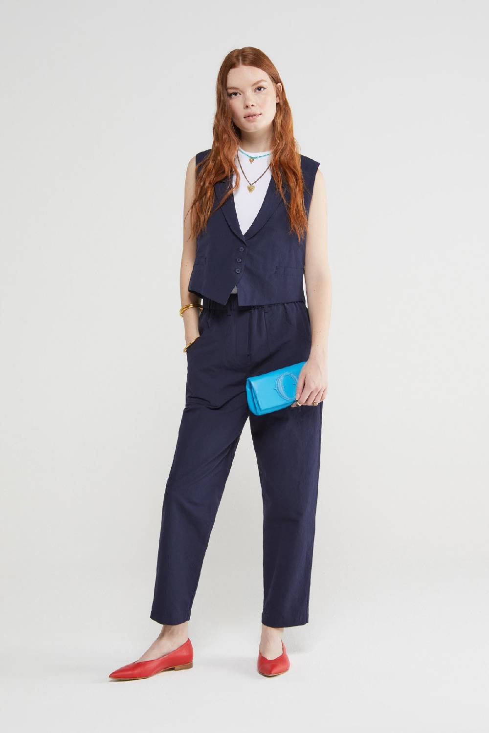 ottod'Ame Linen blend waistcoat top