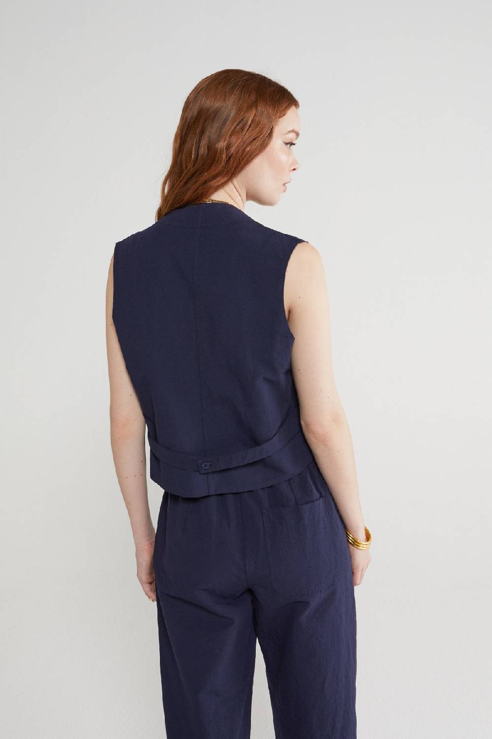 ottod'Ame Linen blend waistcoat top Vendita Calda