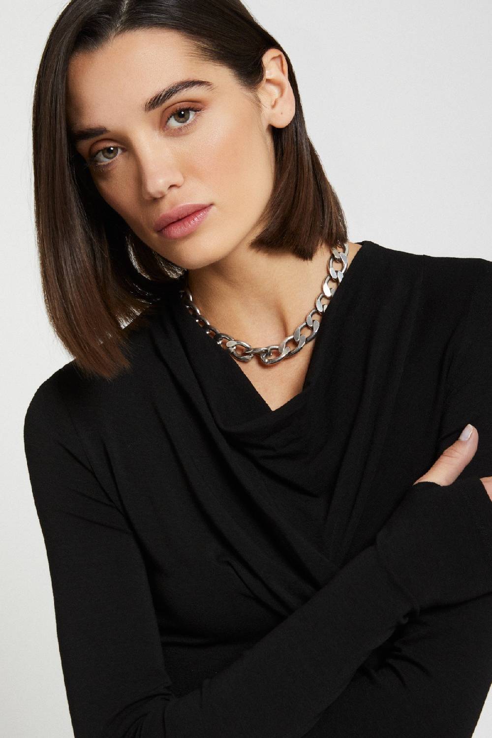 ottod'Ame Viscose long dress with pleats on the neck Vendita Economica