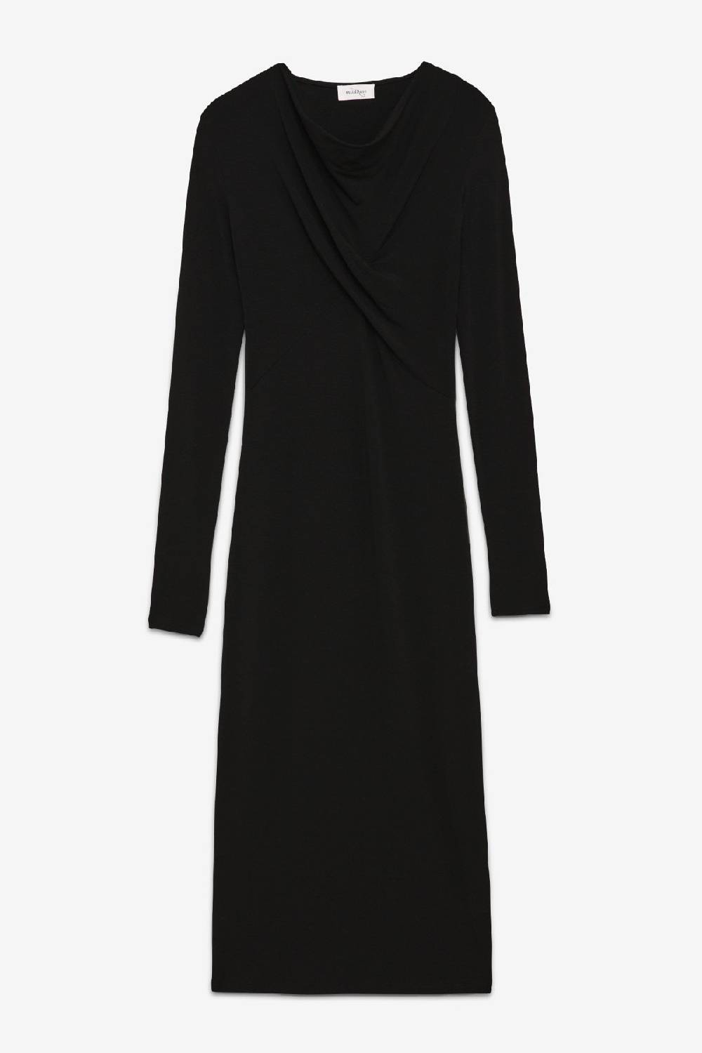 ottod'Ame Viscose long dress with pleats on the neck Vendita Economica