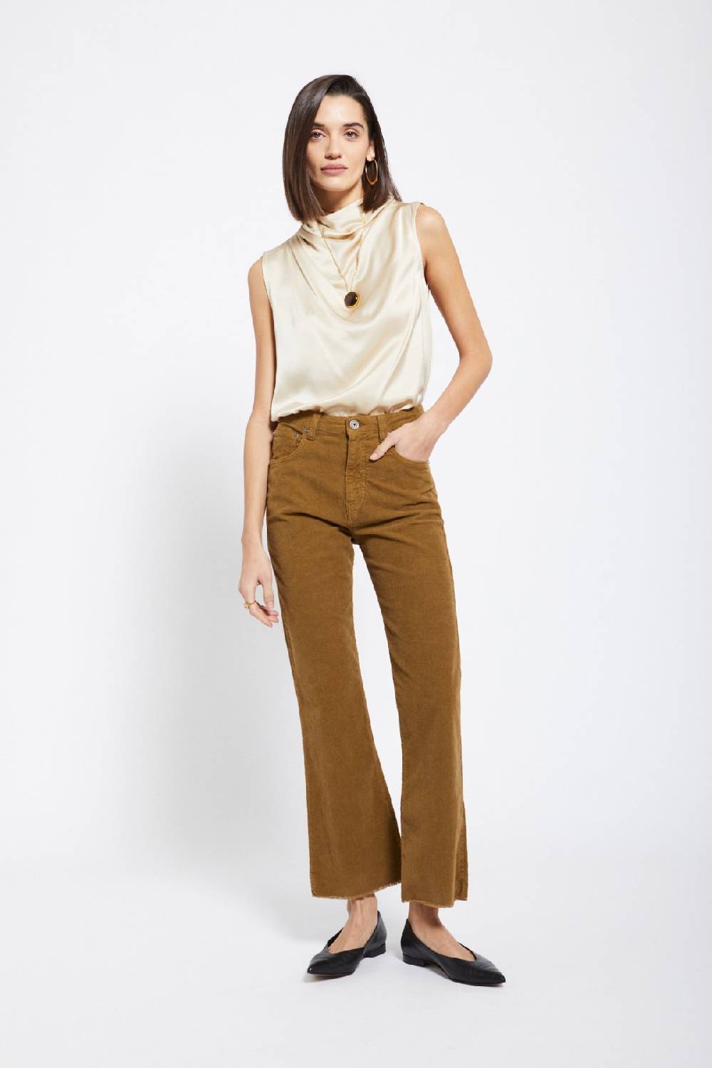 ottod'Ame Velvet anlke lenght trousers Moda