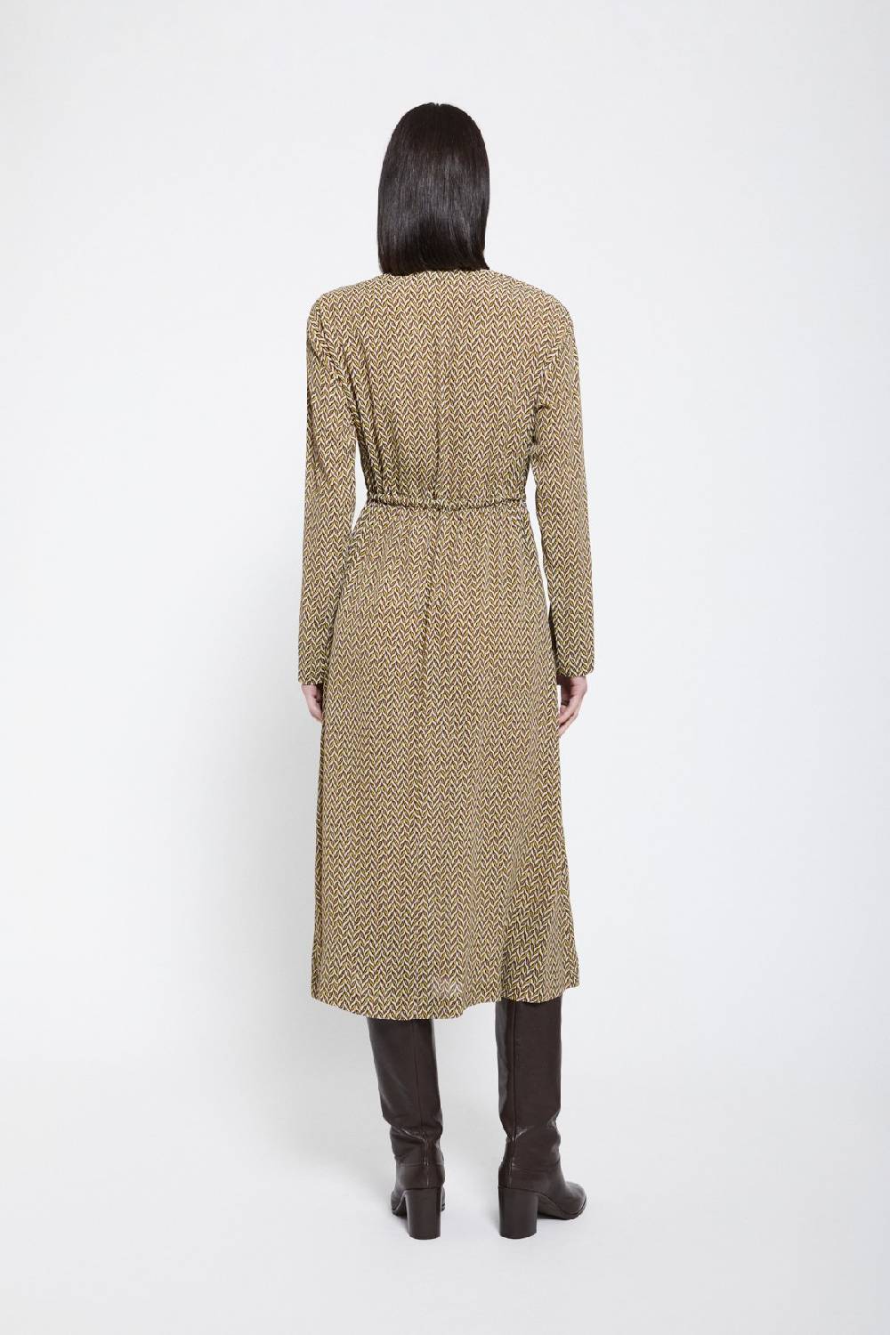 ottod'Ame Viscose midi dress with drawstring Italia