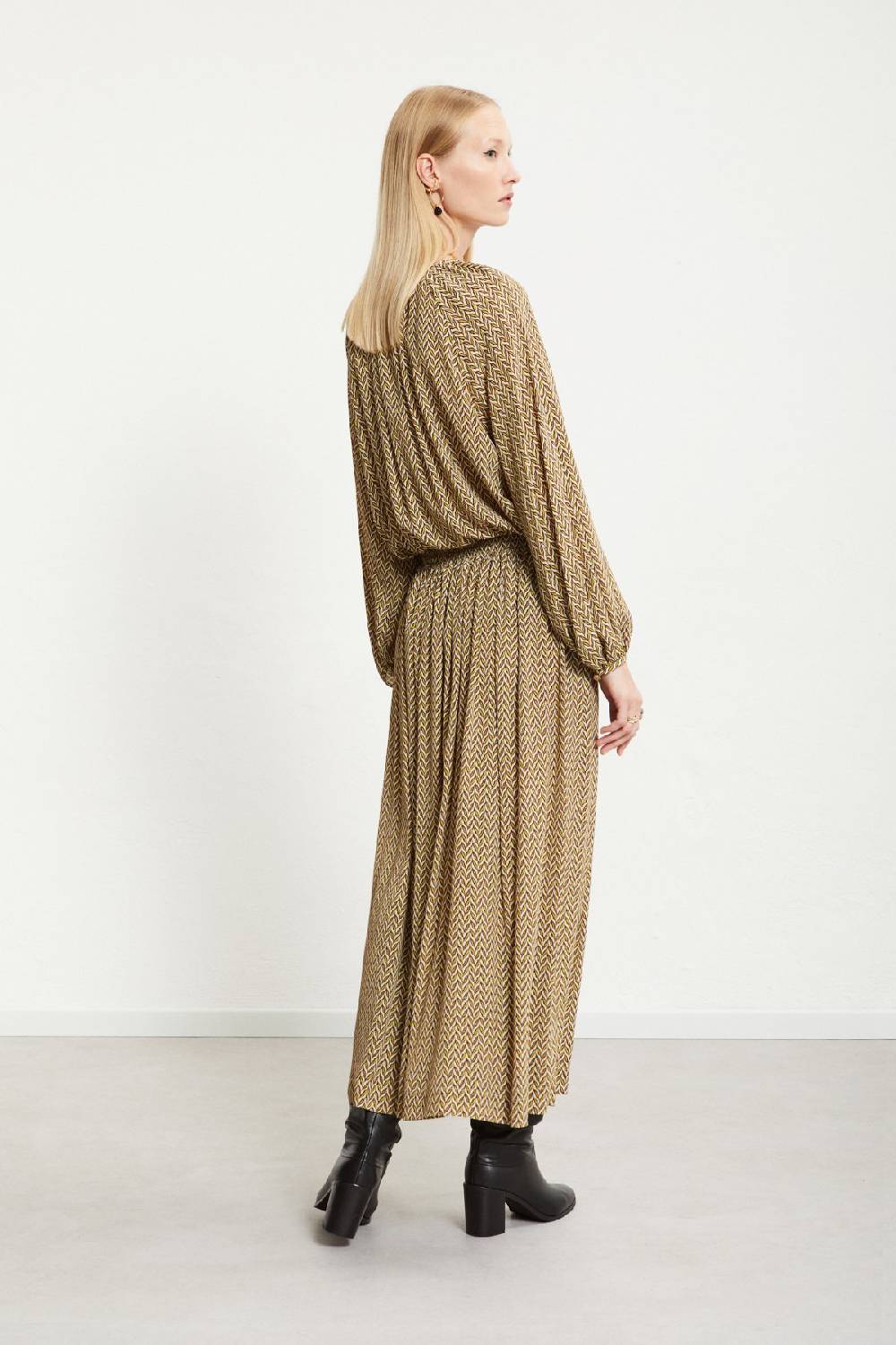 ottod'Ame Viscose long skirt with drawstring 2025