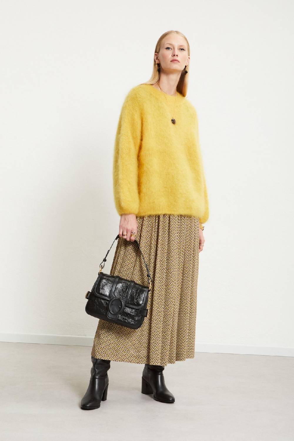 ottod'Ame Viscose long skirt with drawstring 2025