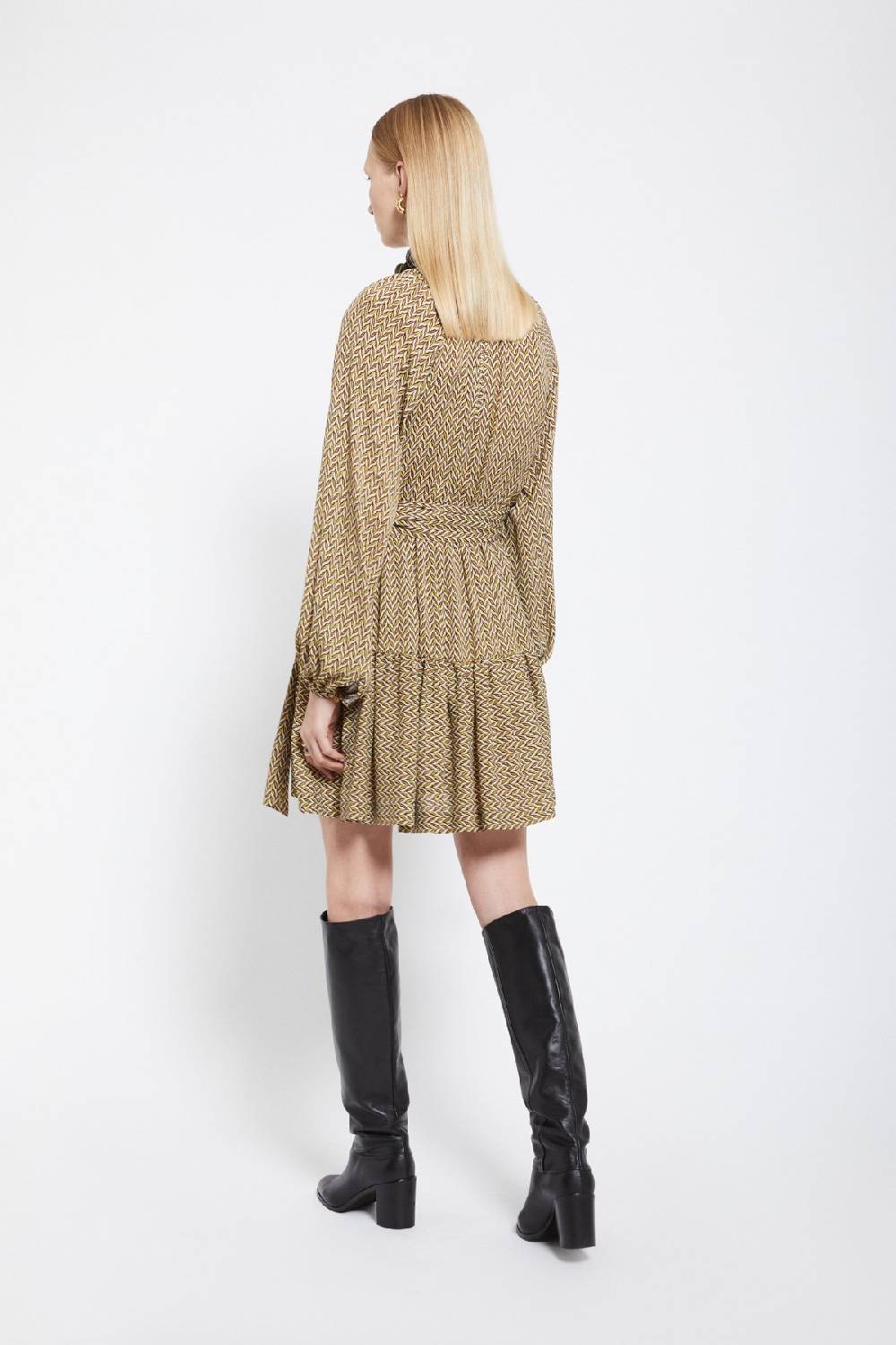 ottod'Ame Viscose short dress with sash Nuovo