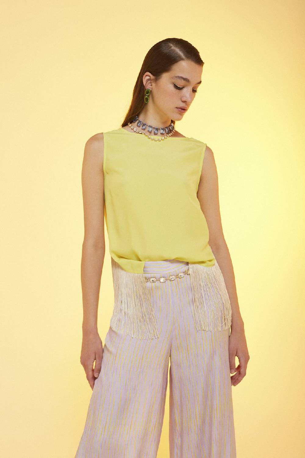 ottod'Ame Silk blend top Consegna Veloce
