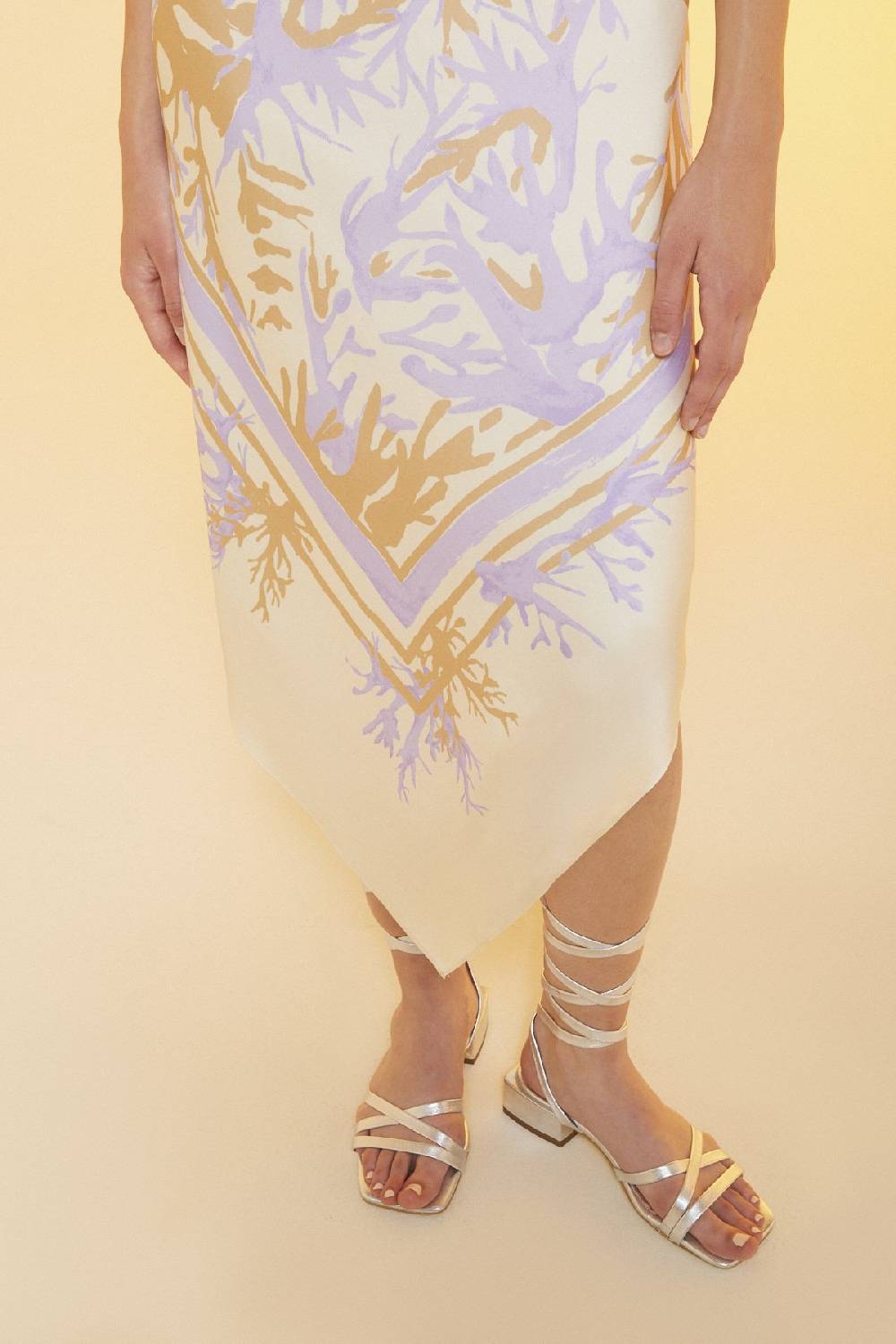 ottod'Ame Printed viscose sarong dress Economico