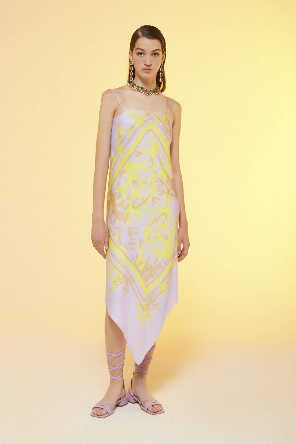 ottod'Ame Printed viscose sarong dress Online