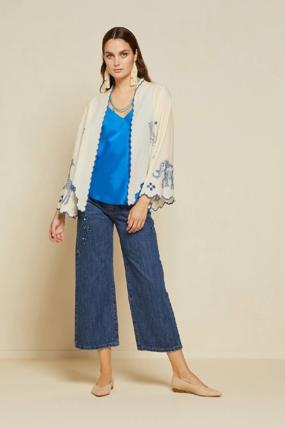 ottod'Ame Loose Ankle jeans In Linea