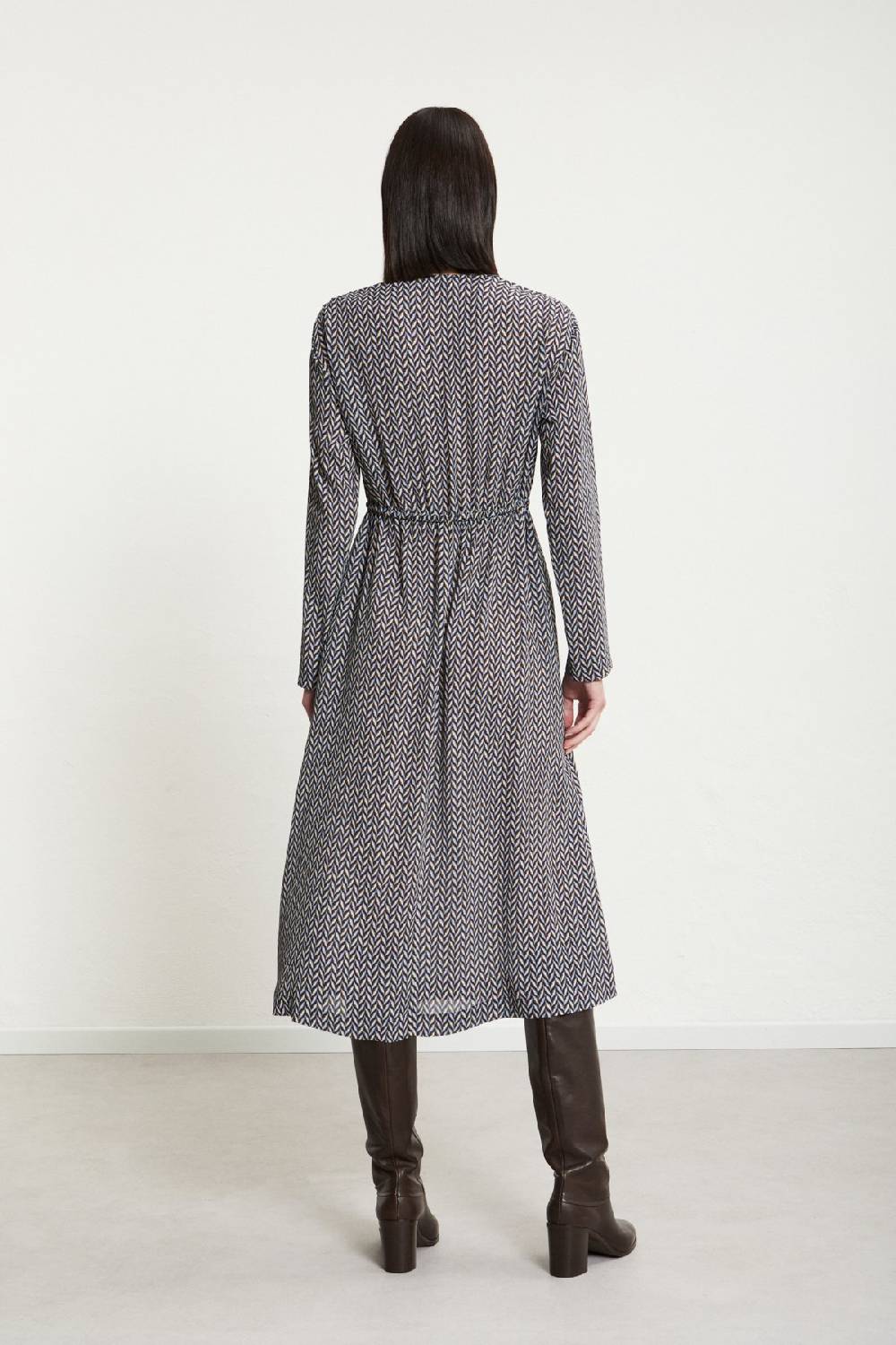 ottod'Ame Viscose midi dress with drawstring Nuovo