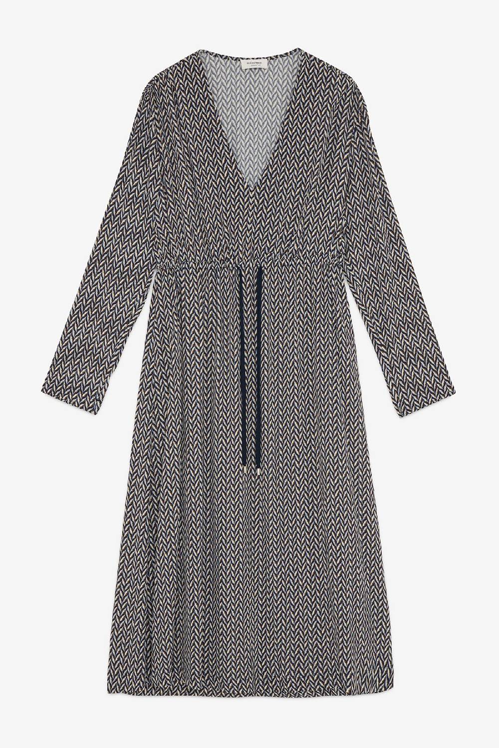 ottod'Ame Viscose midi dress with drawstring Nuovo