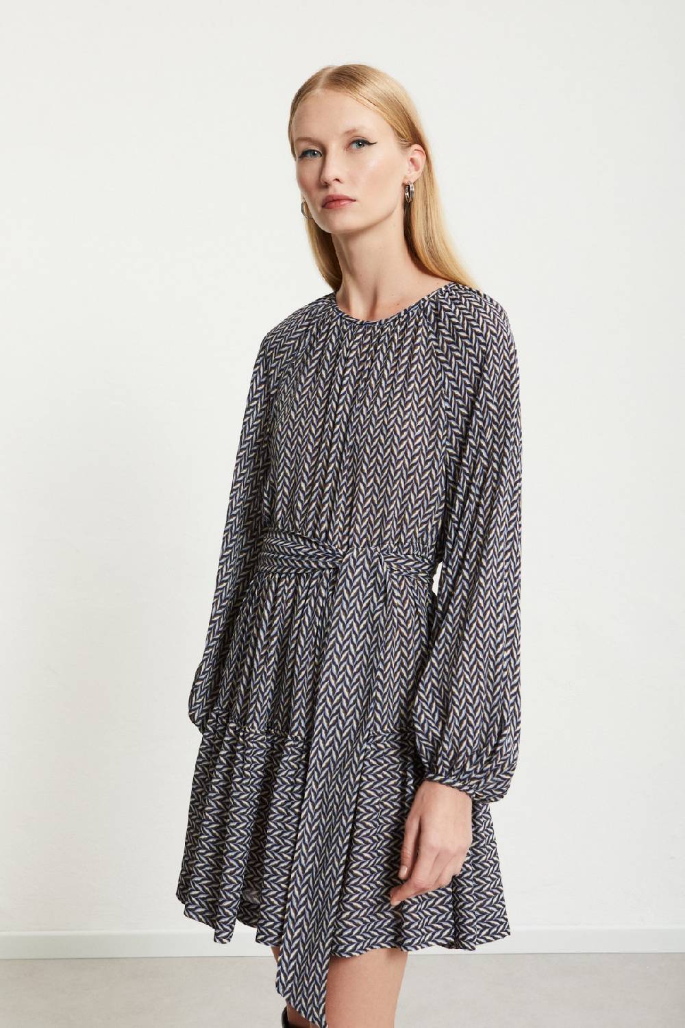 ottod'Ame Viscose short dress with sash Promozione