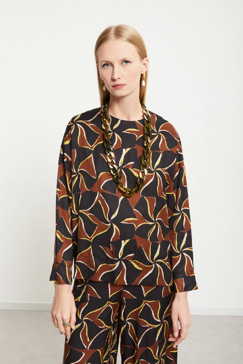 ottod'Ame Viscose blouse with long sleeves Pezzi Unici
