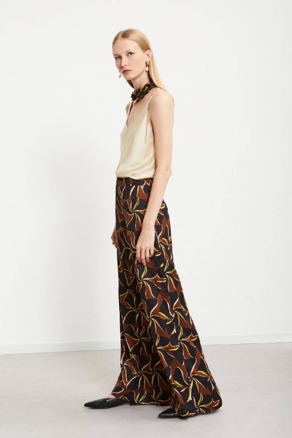 ottod'Ame Viscose palazzo trousers Soddisfazione Garantita