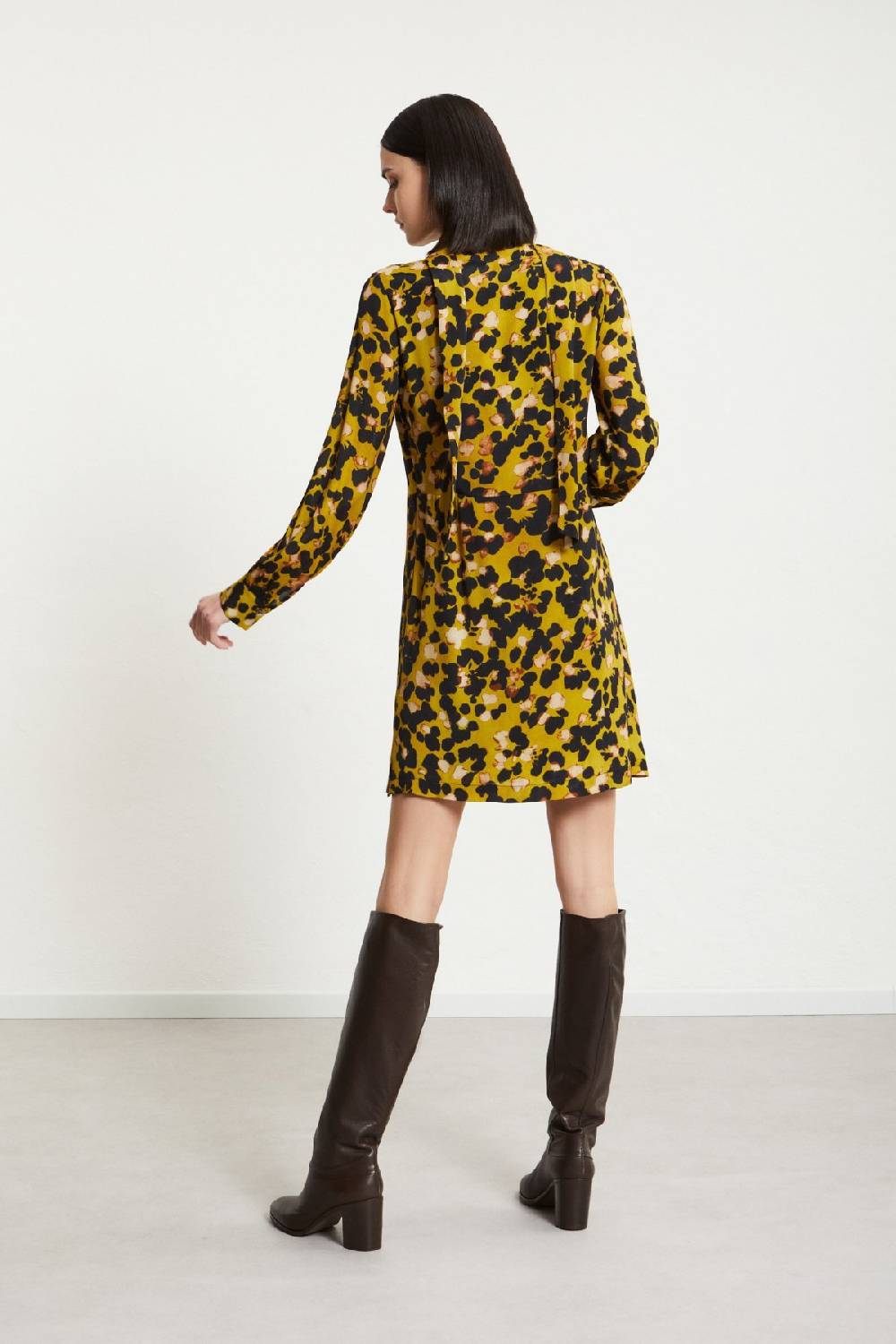 ottod'Ame Viscose short dress with scarf neck Fino Al -60%