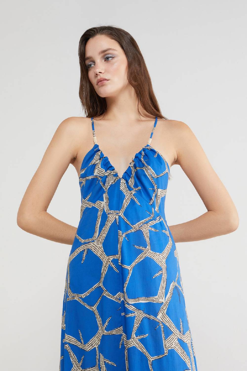 ottod'Ame Printed cotton long dress Presa