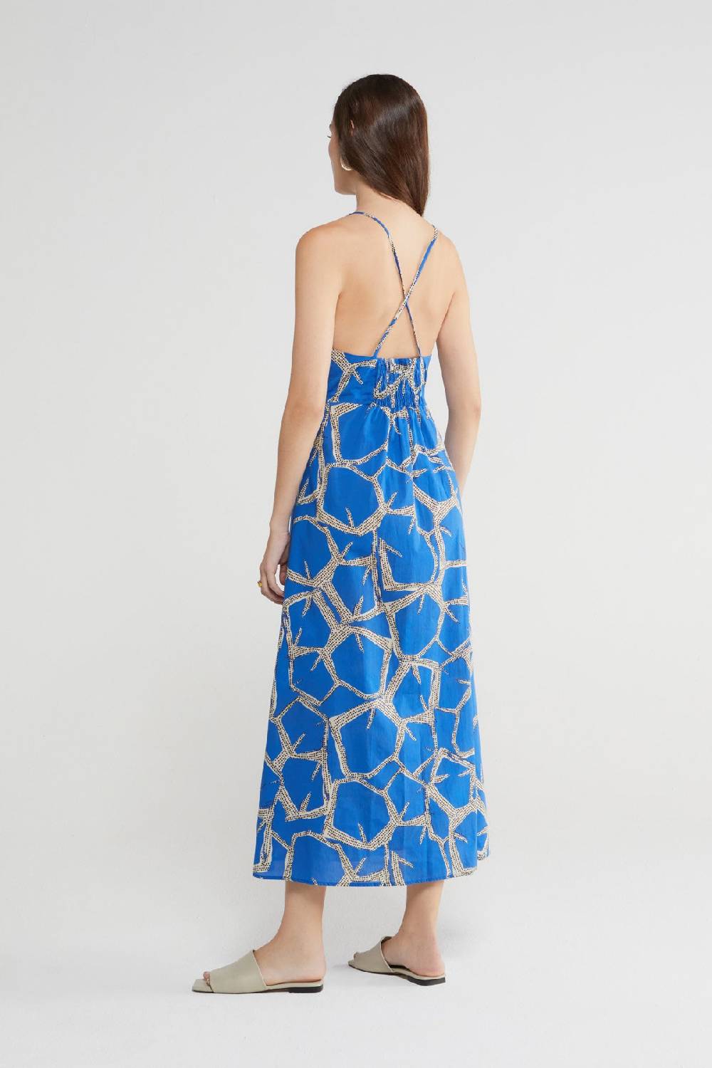 ottod'Ame Printed cotton long dress Presa