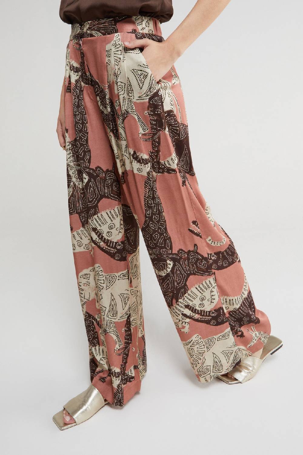 ottod'Ame Viscose palazzo trousers Sconto