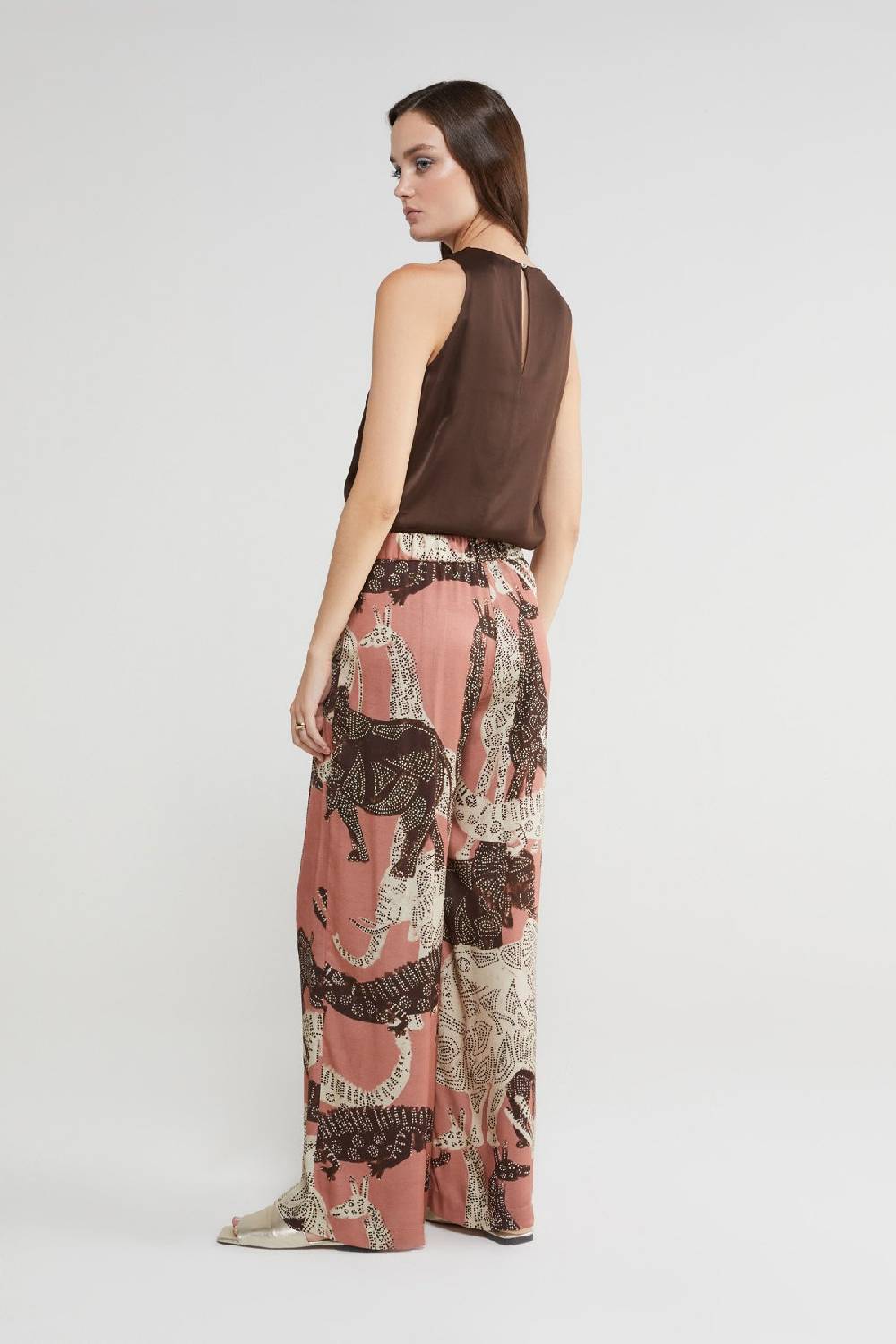 ottod'Ame Viscose palazzo trousers Sconto