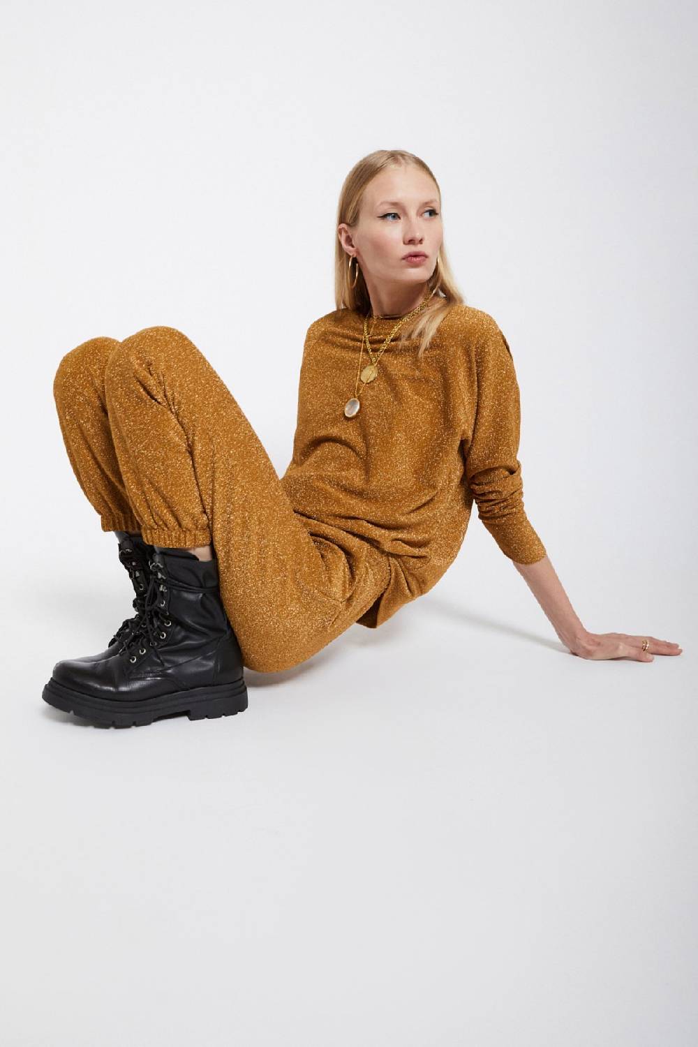 ottod'Ame Viscose trousers with lurex In Saldo
