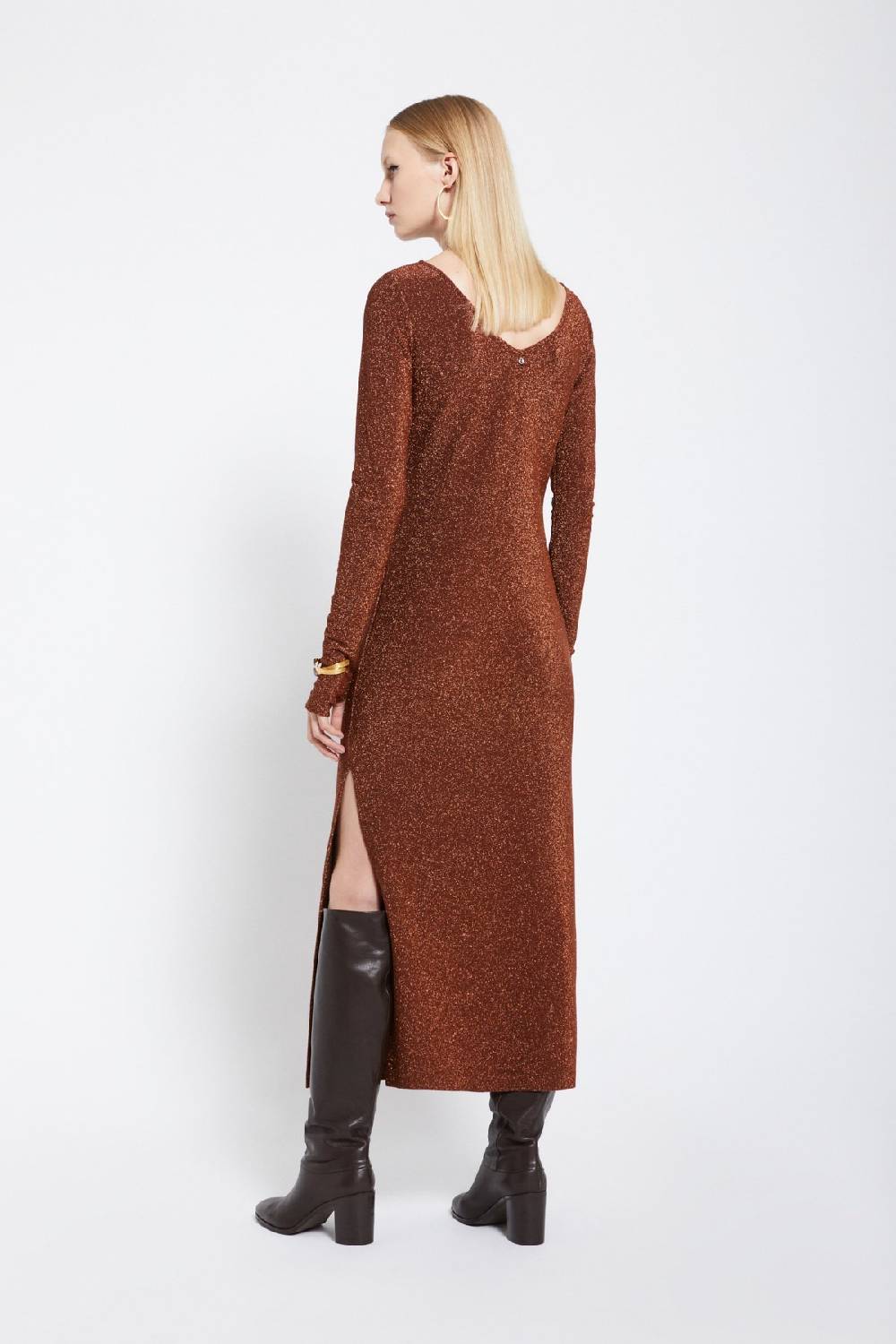 ottod'Ame Viscose long dress with lurex Moda