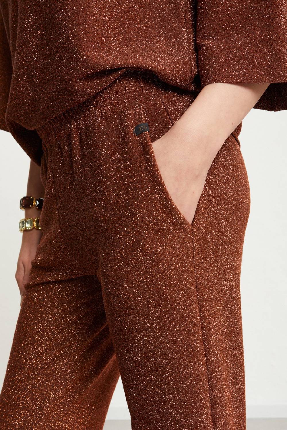 ottod'Ame Viscose trousers with lurex Duty-free