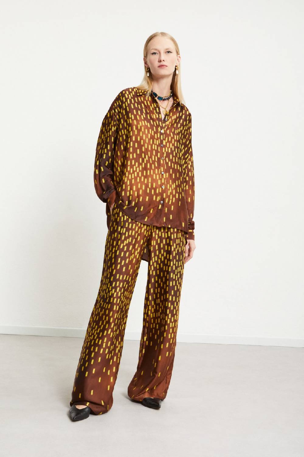 ottod'Ame Viscose palazzo trousers Sconti questo mese