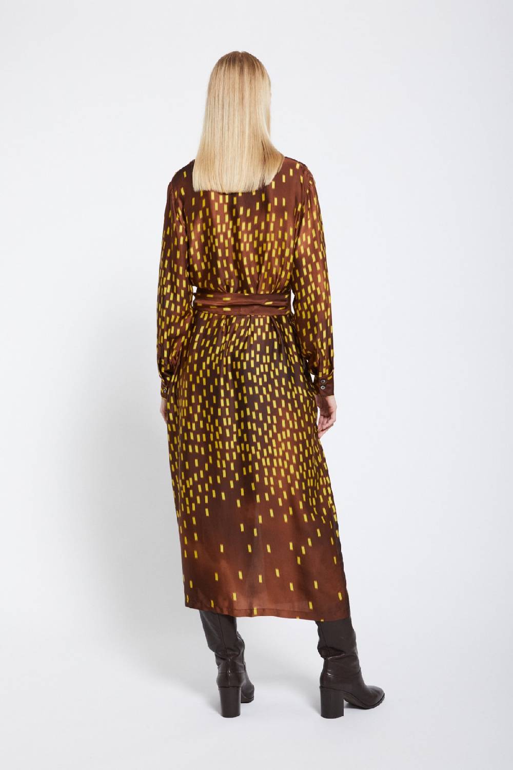 ottod'Ame Viscose long chemisier with sash Italy
