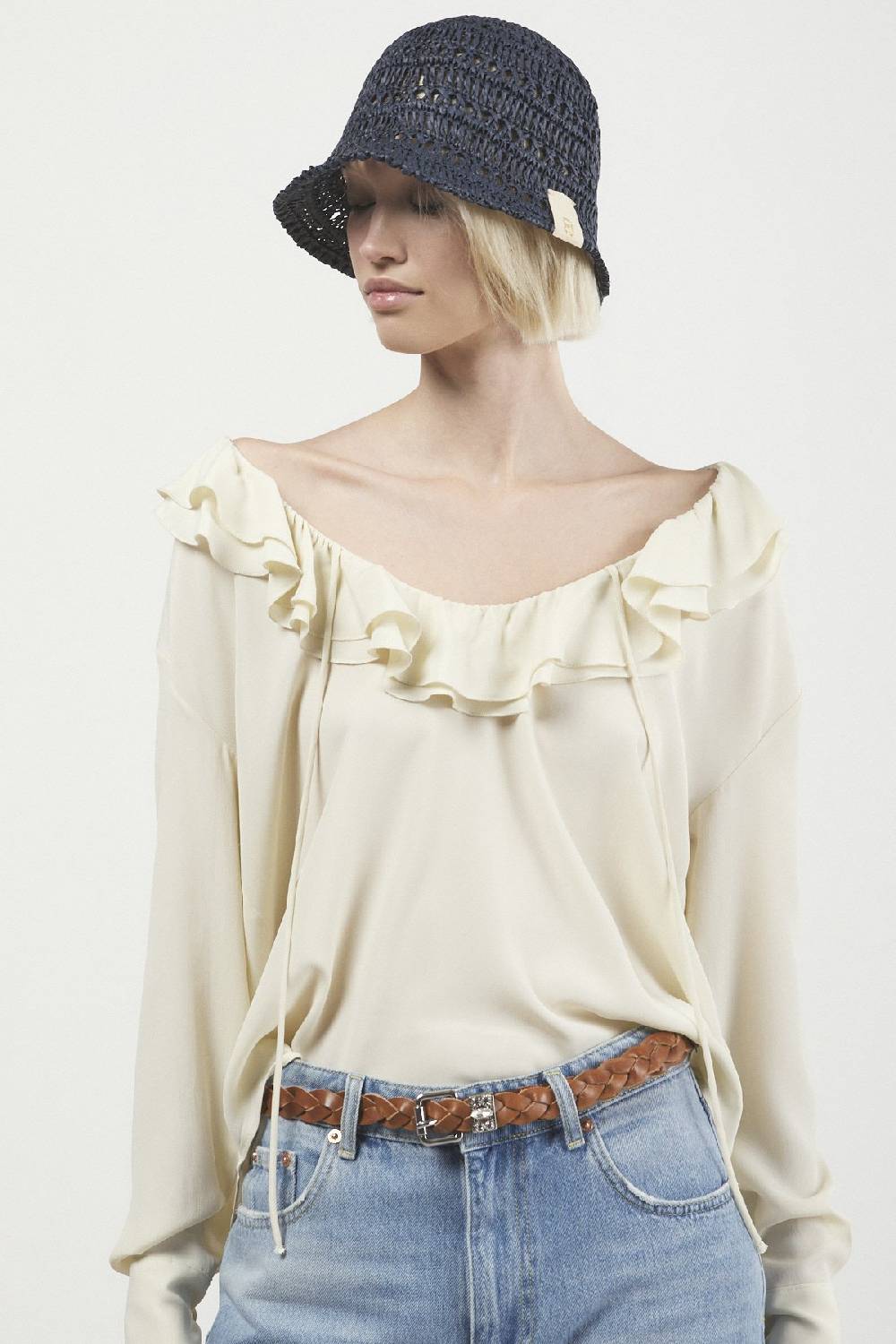 ottod'Ame Leather belt In Linea