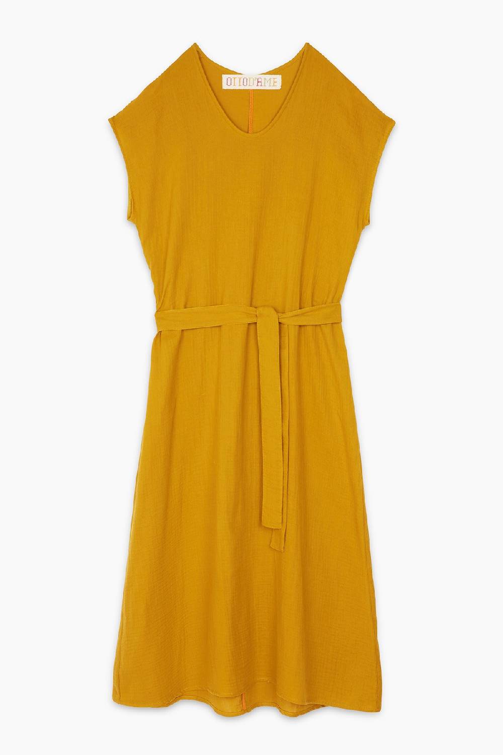 ottod'Ame Cotton long dress with sash Negozi Online