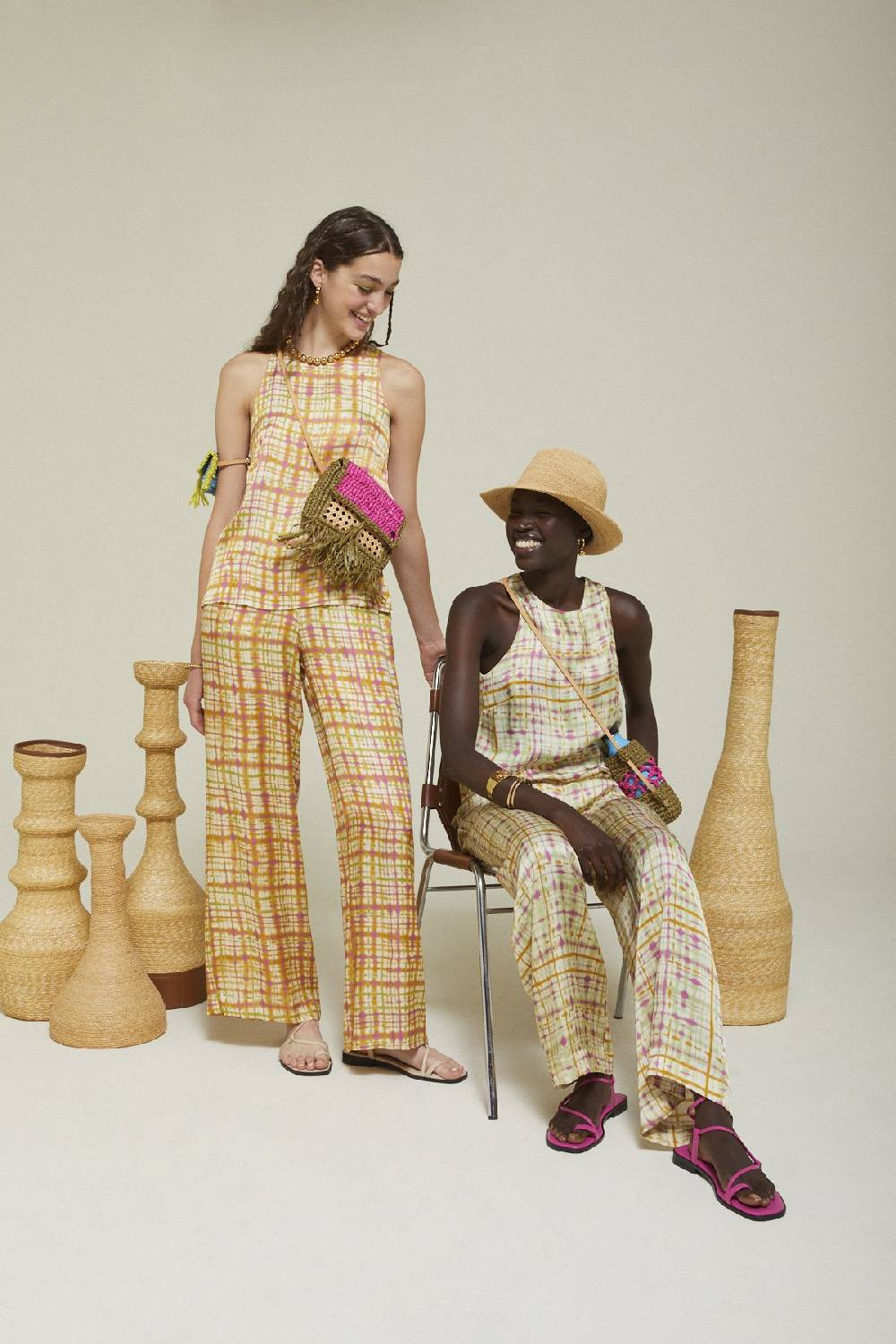 ottod'Ame Viscosa palazzo trousers Prezzo Ridotto