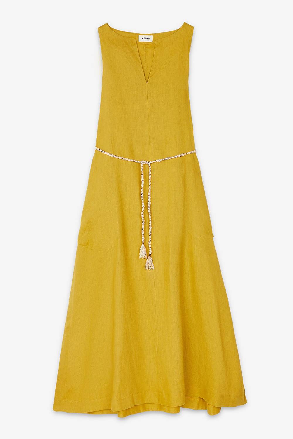ottod'Ame Linen long dress with slits Hotsell