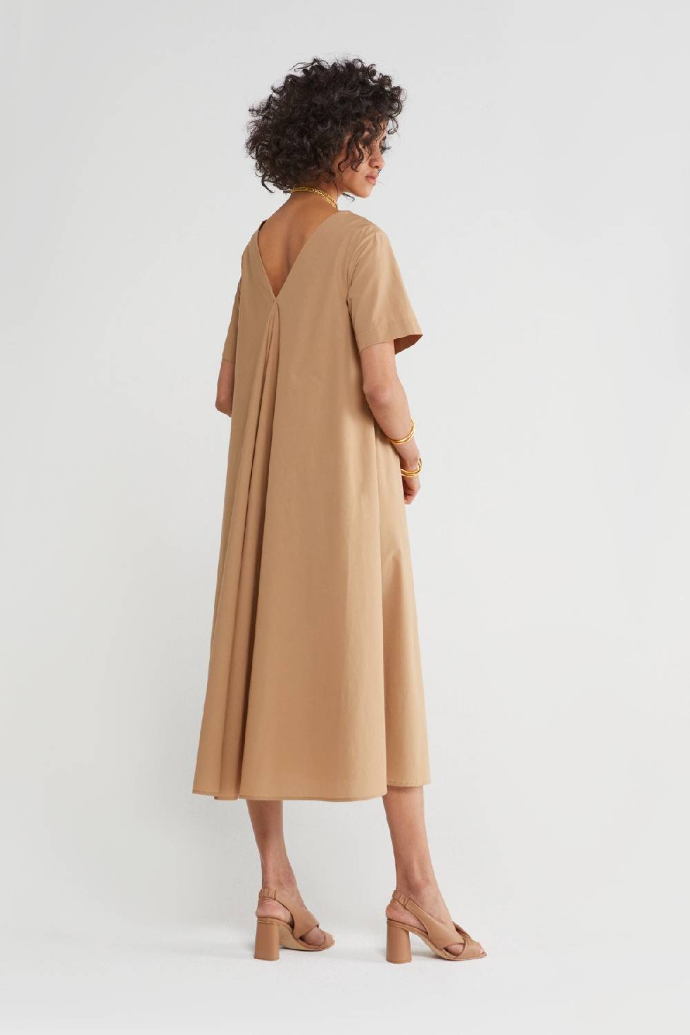 ottod'Ame Poplin midi dress with pleats Spedizione gratuita