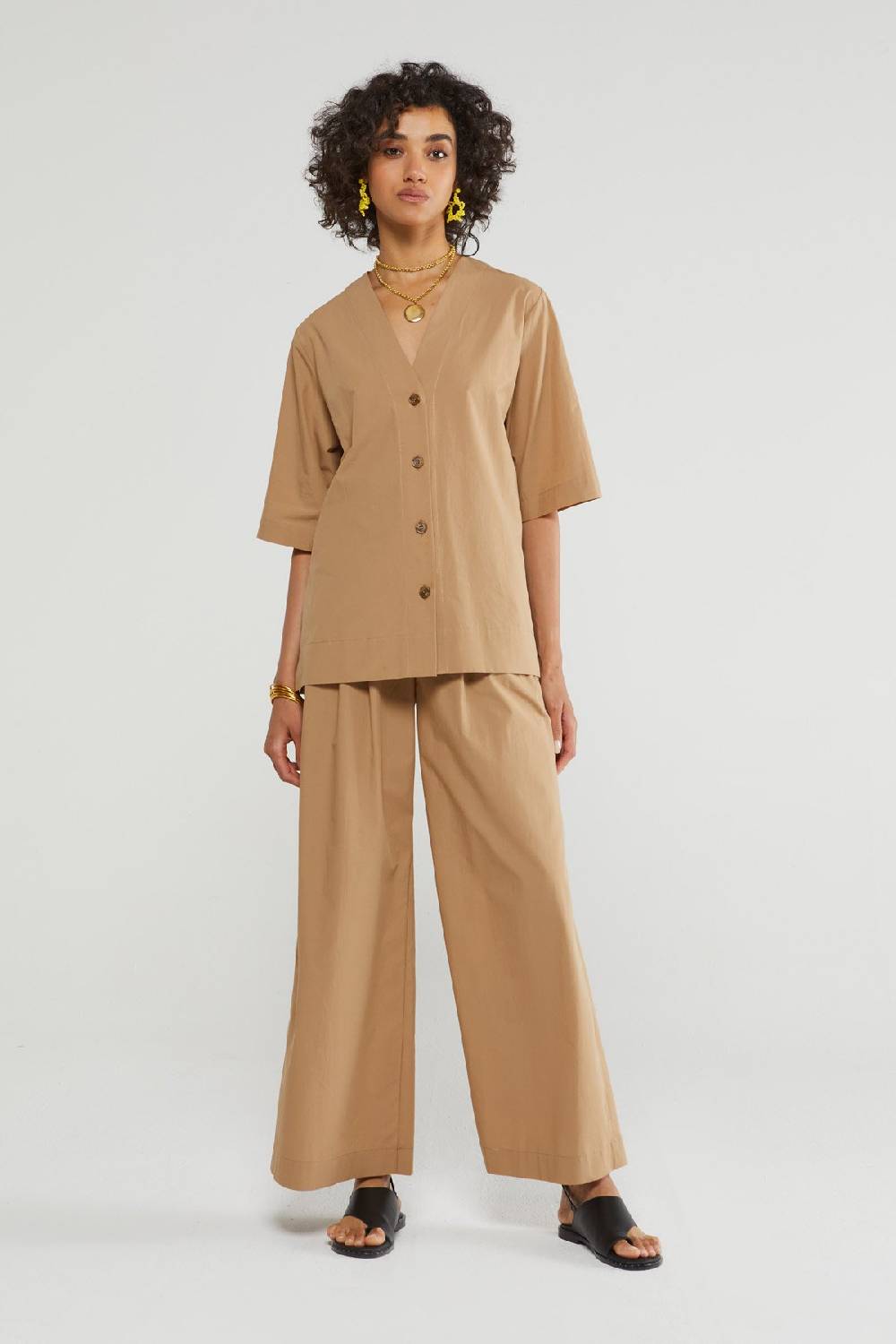 ottod'Ame Poplin palazzo trousers Sconto di tempo limitato