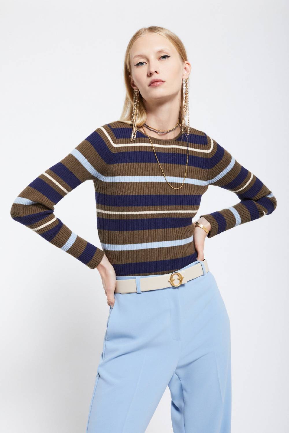 ottod'Ame Jumper with stripes Offerta migliore