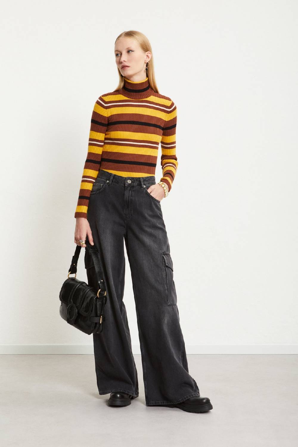 ottod'Ame Turtleneck jumper with stripes Super Saving Price