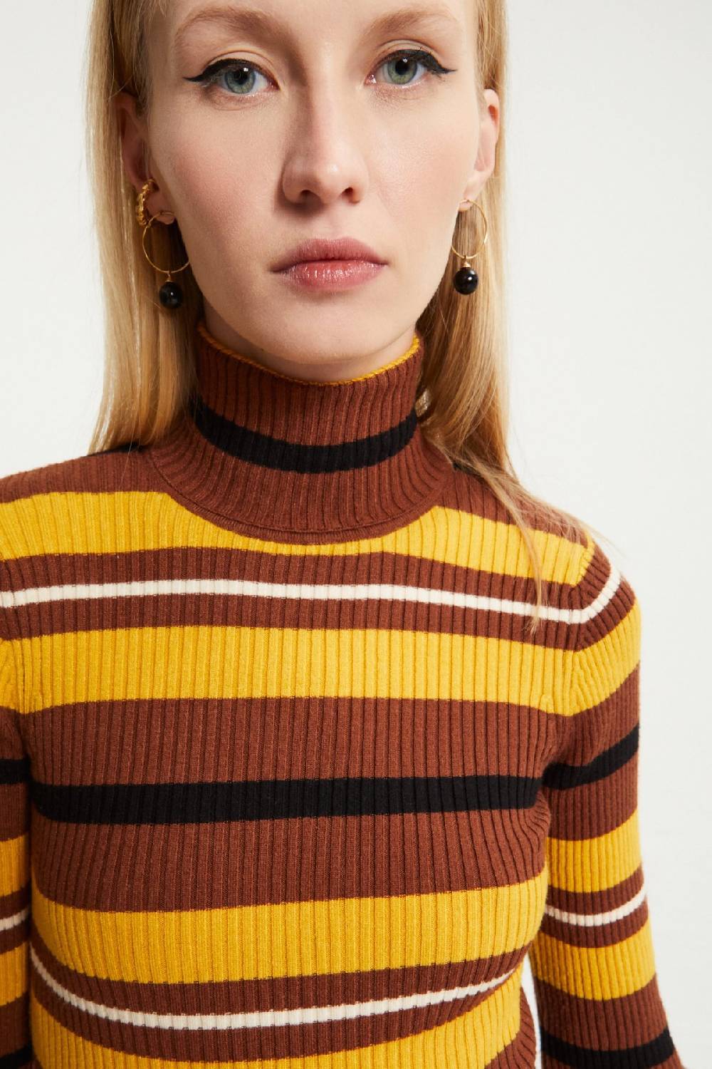 ottod'Ame Turtleneck jumper with stripes Super Saving Price