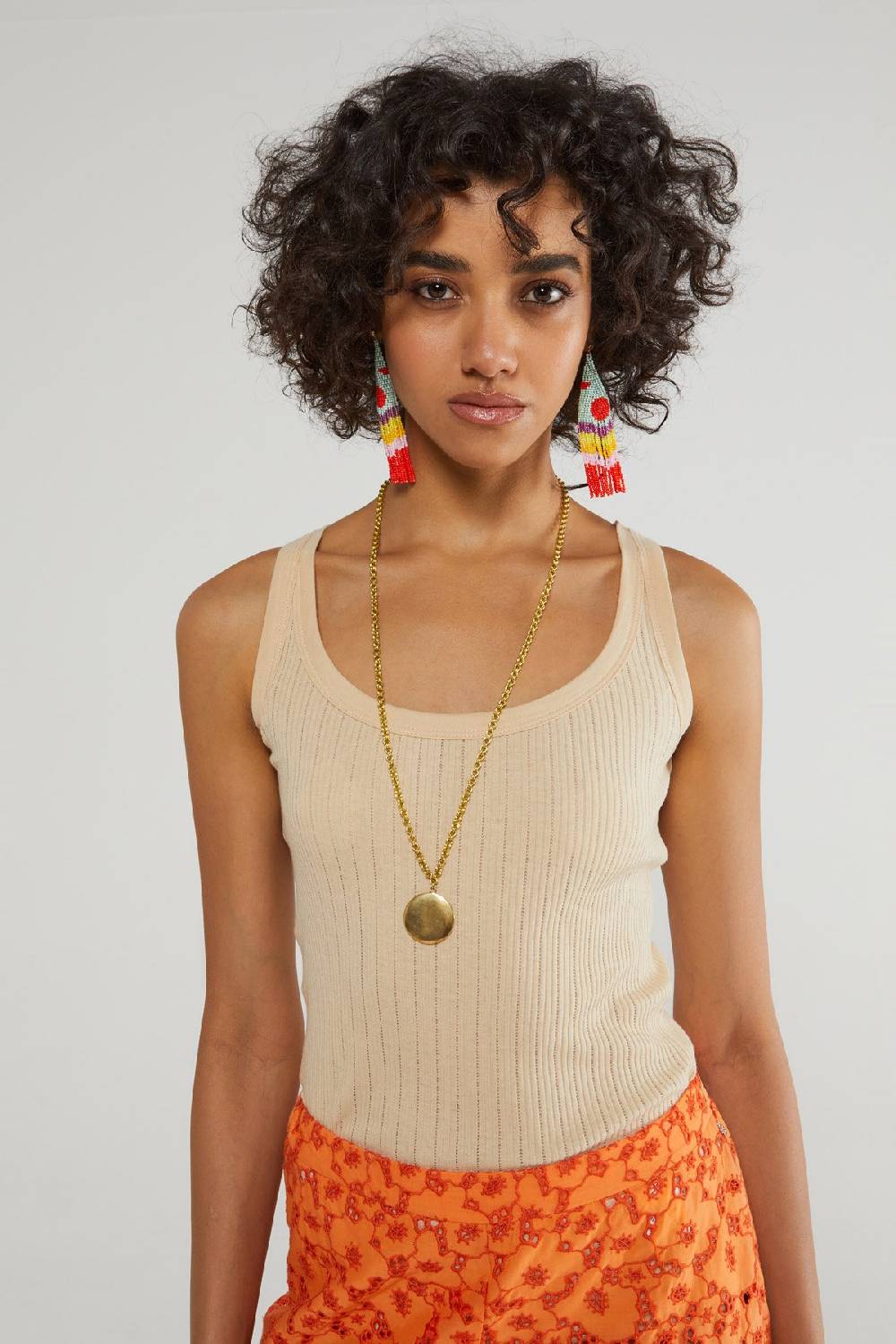 ottod'Ame Ribbed cotton tank top ACQUISTA ORA