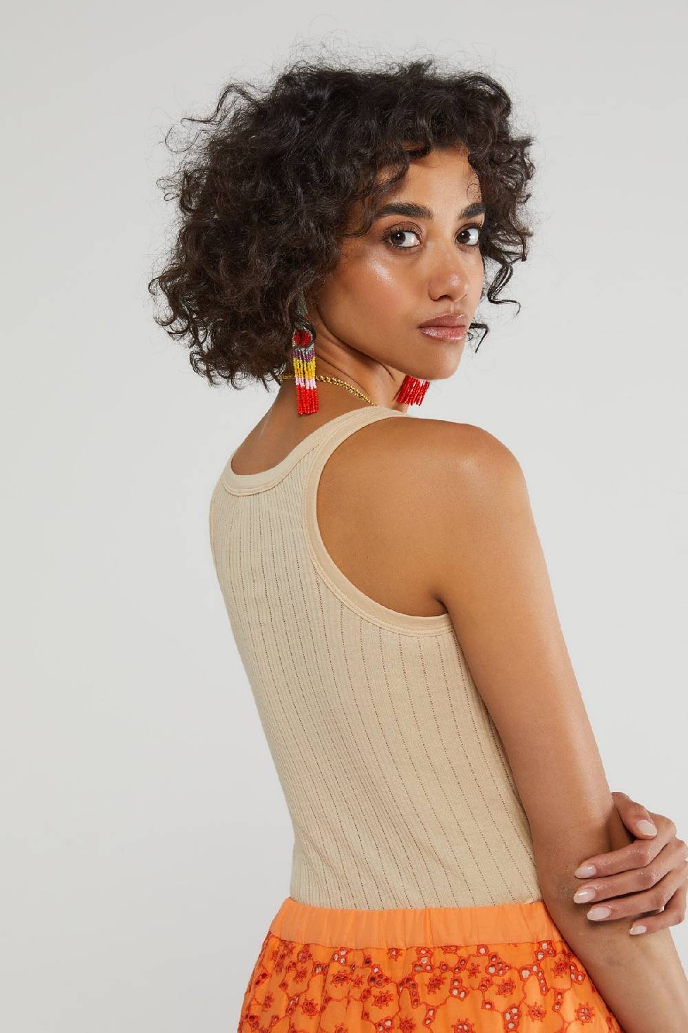 ottod'Ame Ribbed cotton tank top ACQUISTA ORA