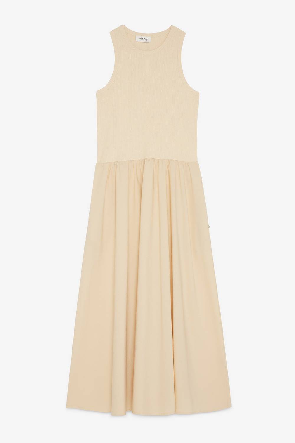 ottod'Ame Poplin midi dress with poodle skirt Latest stili